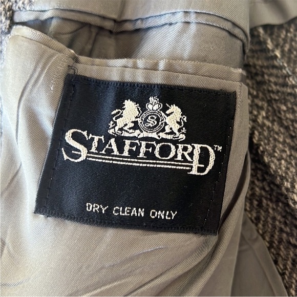 Harris Tweed‎ Vintage Stafford Wool Herringbone Sports Coat Blazer Jacket - Picture 7 of 12